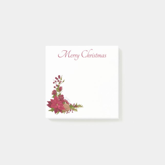 Christmas Poinsettia Notes (Front)