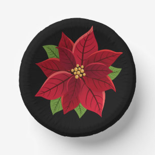 Christmas Poinsettia   Paper Bowls