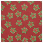 Christmas Poinsettia Pattern Fabric
