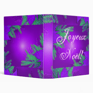 Christmas Poinsettia Purple And Green In French Binder
