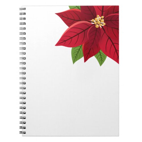 Christmas Poinsettia  Recipe Notebook
