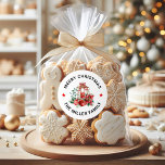 Christmas Poinsettia, Red Apples, Gold Lantern Classic Round Sticker<br><div class="desc">Christmas poinsettia,  red apples,  gold lantern holiday bouquet.</div>