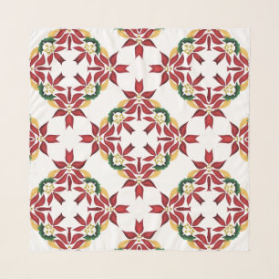 christmas poinsettia scarf