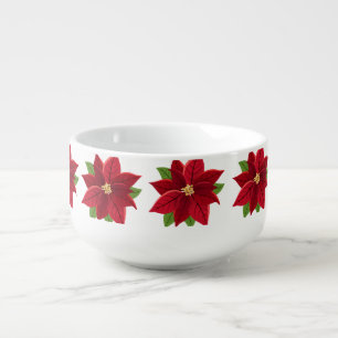 Christmas Poinsettia   Soup Mug