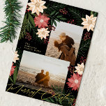Christmas Poinsettia Splendor Photo Collage Foil Holiday Card<br><div class="desc">💌 Share the love and spread holiday cheer with my thoughtfully crafted greeting card. This card is a canvas of for your holiday wishes to friends, family and colleges. I adorned the captivating designs and this defined my entire holiday collection. I hope you love the cards and collection as much...</div>