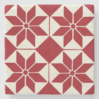 Christmas Poinsettia Stone Coaster