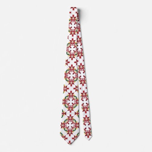 christmas poinsettia tie