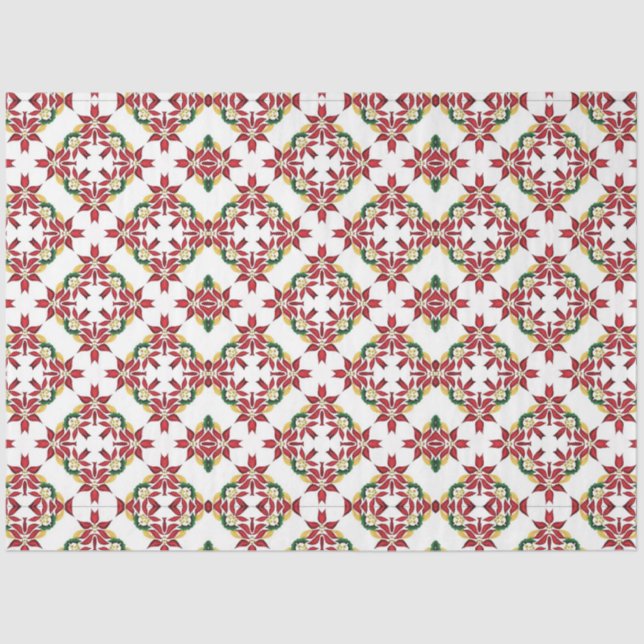 christmas poinsettia tissue paper (Front)