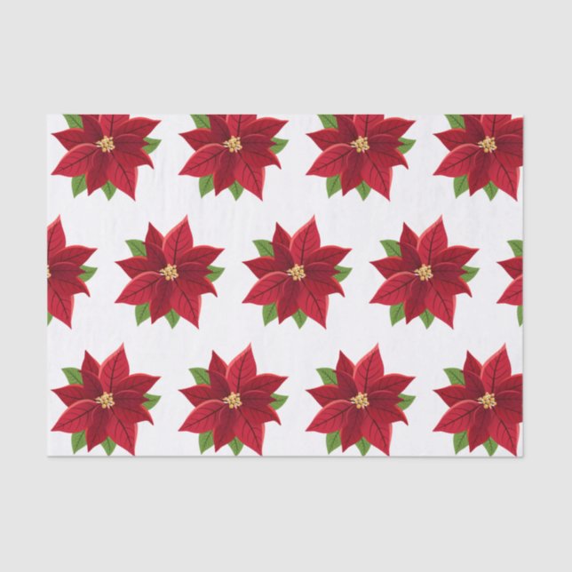 Christmas Poinsettia   Tissue Paper (Front)