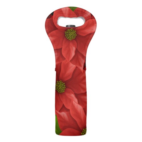 Christmas Poinsettia Wine Bag