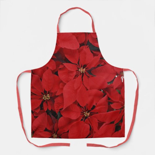 Christmas Poinsettias Apron