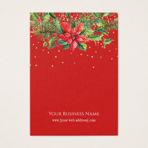 Christmas Poinsettias Earring Display Card