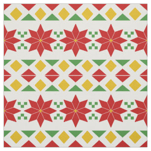 Christmas Poinsettias Fabric