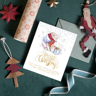 Christmas POLAR BEAR Budget Year In Review Letter