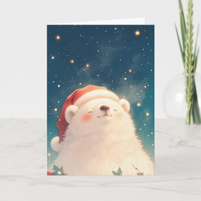 Christmas Polar Bear Card (Front)