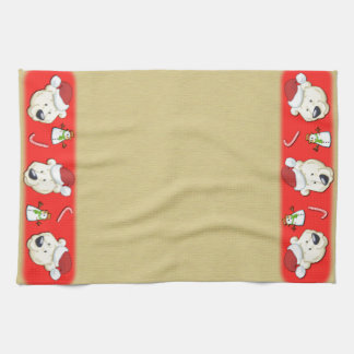 Christmas Polar Bear Gold Towel