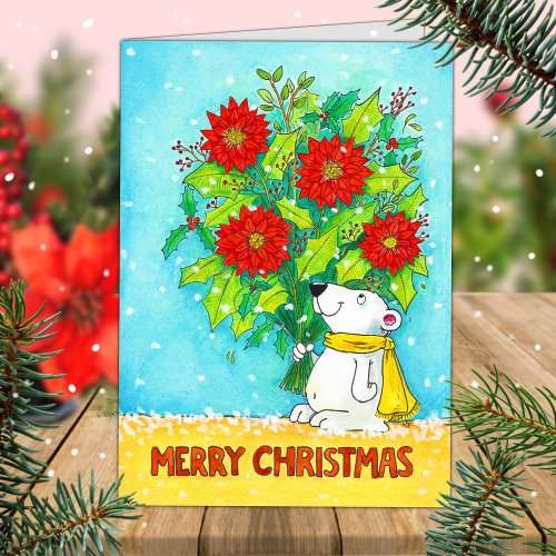 Christmas Polar Bear Greeting Card