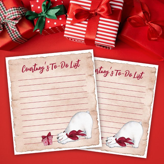 Christmas Polar Bear Notepad (Creator Uploaded)