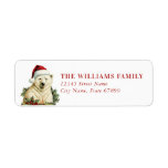 Christmas Polar Bear Return Address Labels