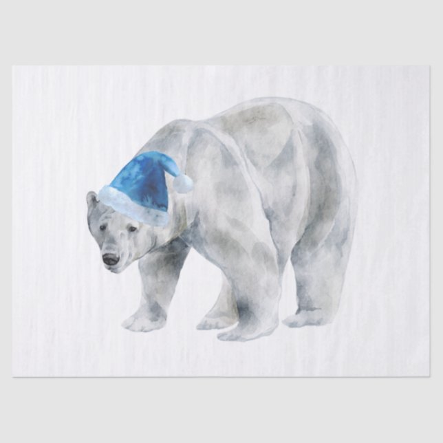 Christmas Polar Bear Tissue Paper (Front)