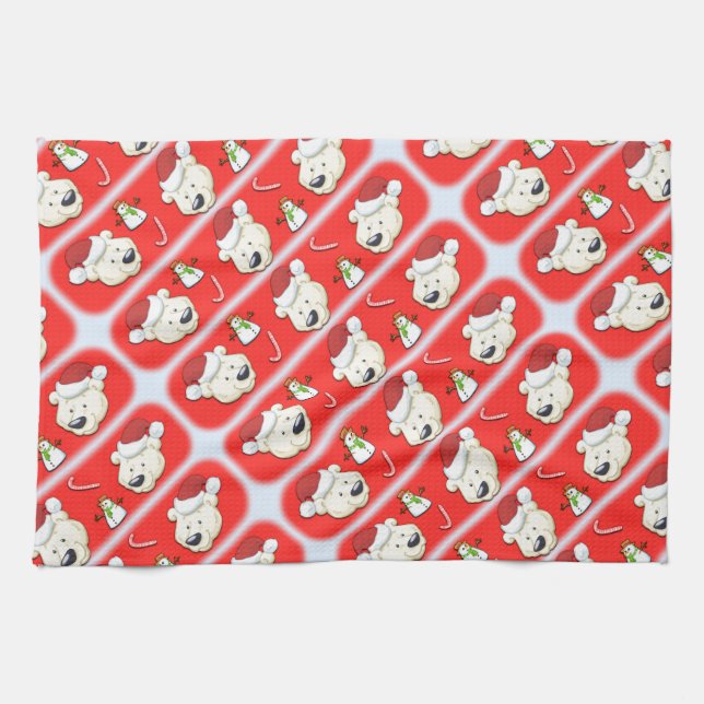 Christmas Polar Bear Towel (Horizontal)