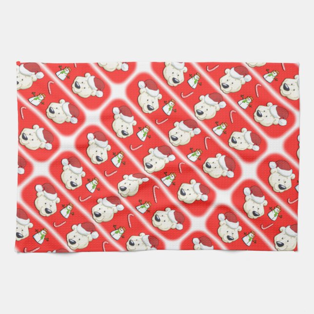 Christmas Polar Bear Towel (Horizontal)