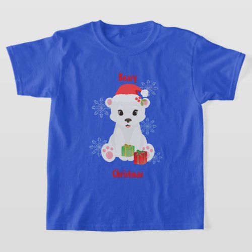 Christmas Polar Bear with Gifts T_Shirt