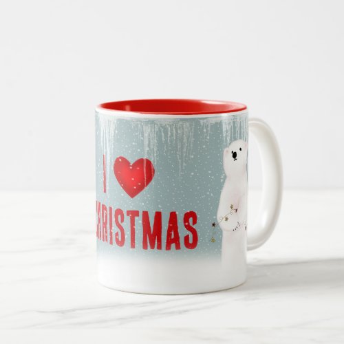 Christmas Polar Bears Two_Tone Coffee Mug