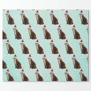 Christmas Polecat Wrapping Paper by Greyszoo at Zazzle