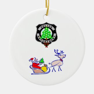 Police Officer Christmas Ornaments Personalized