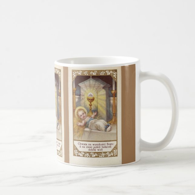 Christmas Polish Religious Baby Jesus Manger Mug (Right)