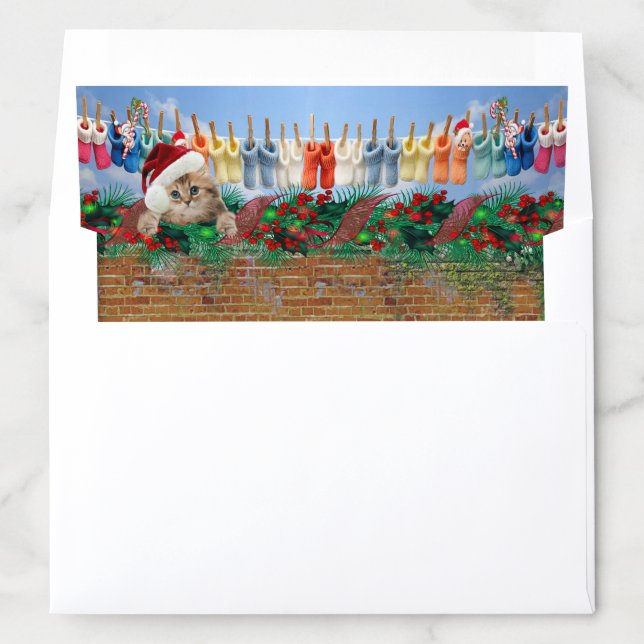Christmas Polka-Dot Street Art Envelope Liner (In Envelope)