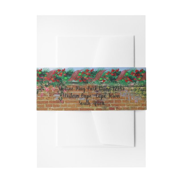Christmas Polka-dot Street Art Scene Invitation Belly Band (Front Example)