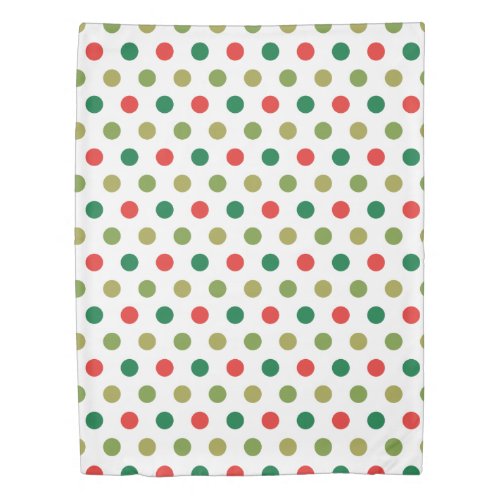 Christmas Polka Dots Duvet Cover