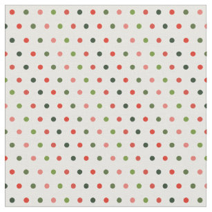 Christmas Polka Dots Minimal Retro Fabric