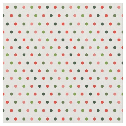 Christmas Polka Dots Minimal Retro Fabric