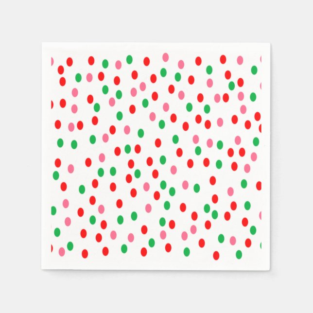 Christmas Polka Dots Napkins (Front)