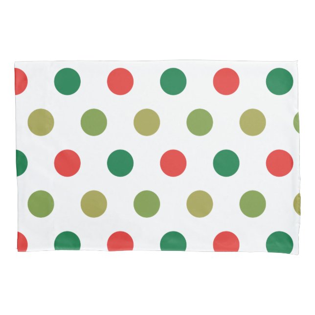 Christmas Polka Dots Pillow Case (Front)