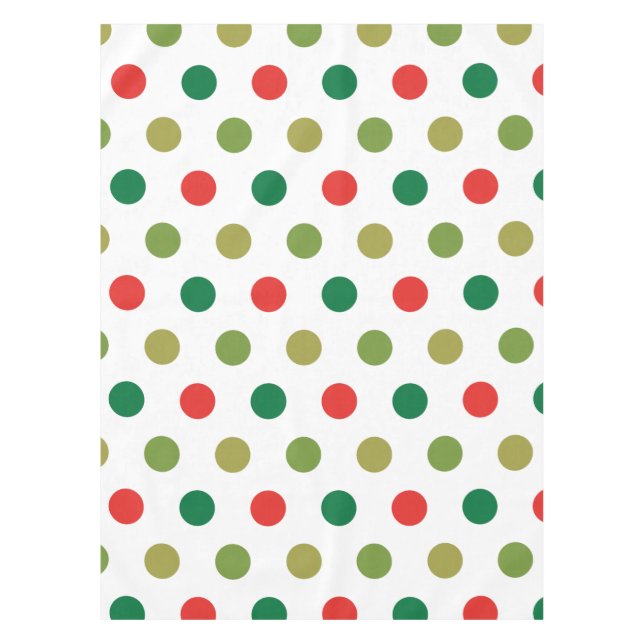Christmas Polka Dots Tablecloth (Front)