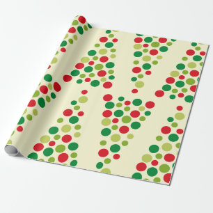 Christmas Polka Dots Tree Pattern Wrapping Paper