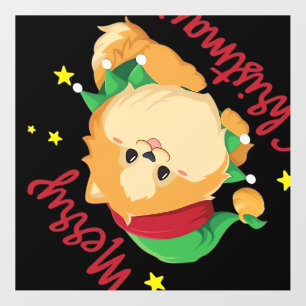 Christmas Pomeranian Merry Xmas Essential T-Shirt Wall Decal