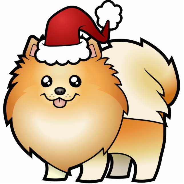 Christmas Pomeranian Ornament (Front)