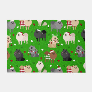 Christmas Pomeranians Doormat
