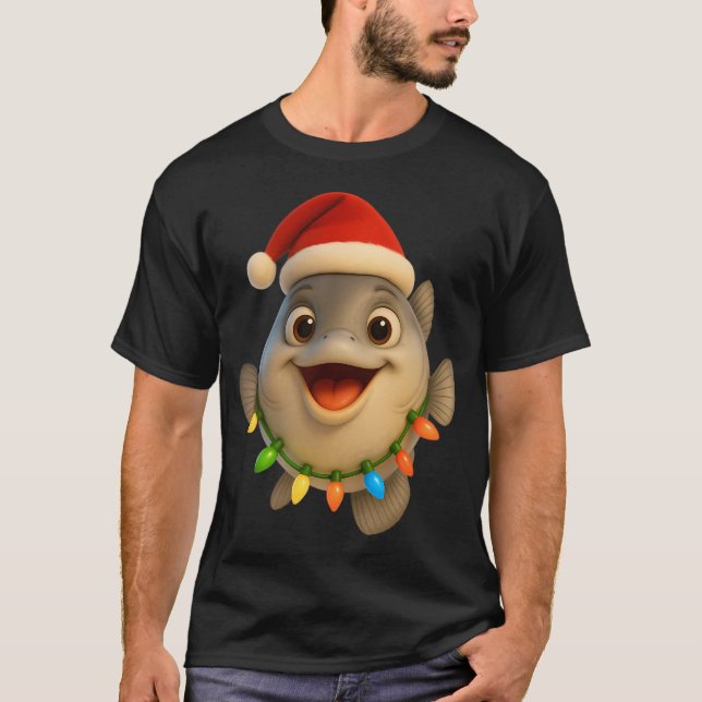 Christmas Pompano Fish T-Shirt (Front)