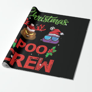 Christmas Poo Crew Christmas Poop Emoji Wrapping Paper