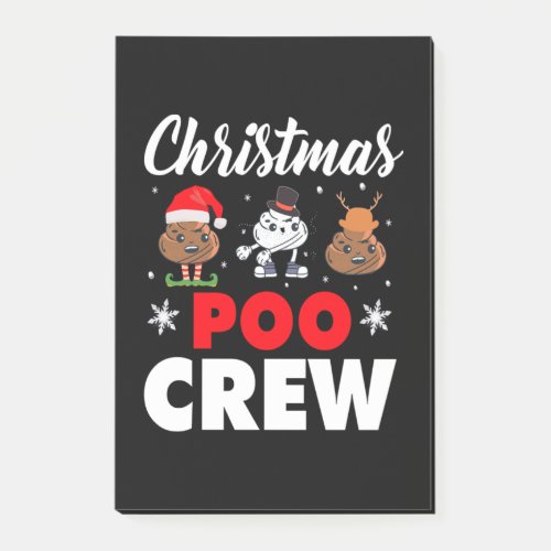 Christmas Poo Crew Holiday Funny Xmas Emoji Post_it Notes