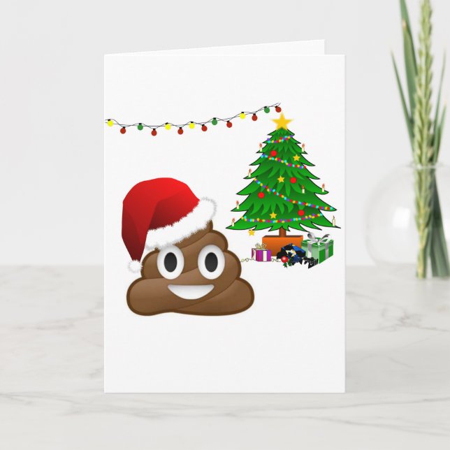 christmas poo emoji holiday card (Front)