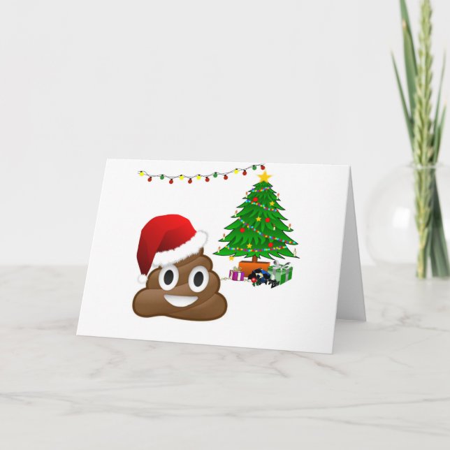 christmas poo emoji holiday card (Front)