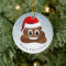 christmas poo emoji with santa hat