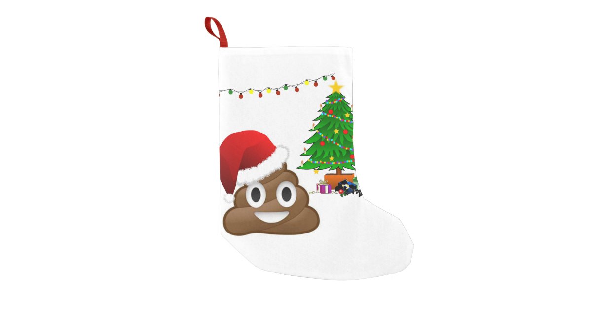 christmas poo emoji xmas stocking | Zazzle